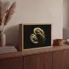 Garnalen - Zwart - Goud - Dieren Light Box met batterij (Wandlamp) middel -sfeer2