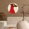 Silhouet - Hond - Trui - Rood Wandcirkel behangsticker klein -sfeer1