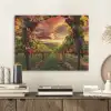 Wijngaard - Druiven - Zonsondergang PET vilt klein -sfeer1