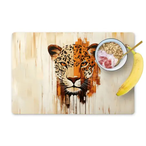 Luipaard - Symmetrisch - Strepen Placemat vinyl groot -zzzproduct_Kitchenyeah-website