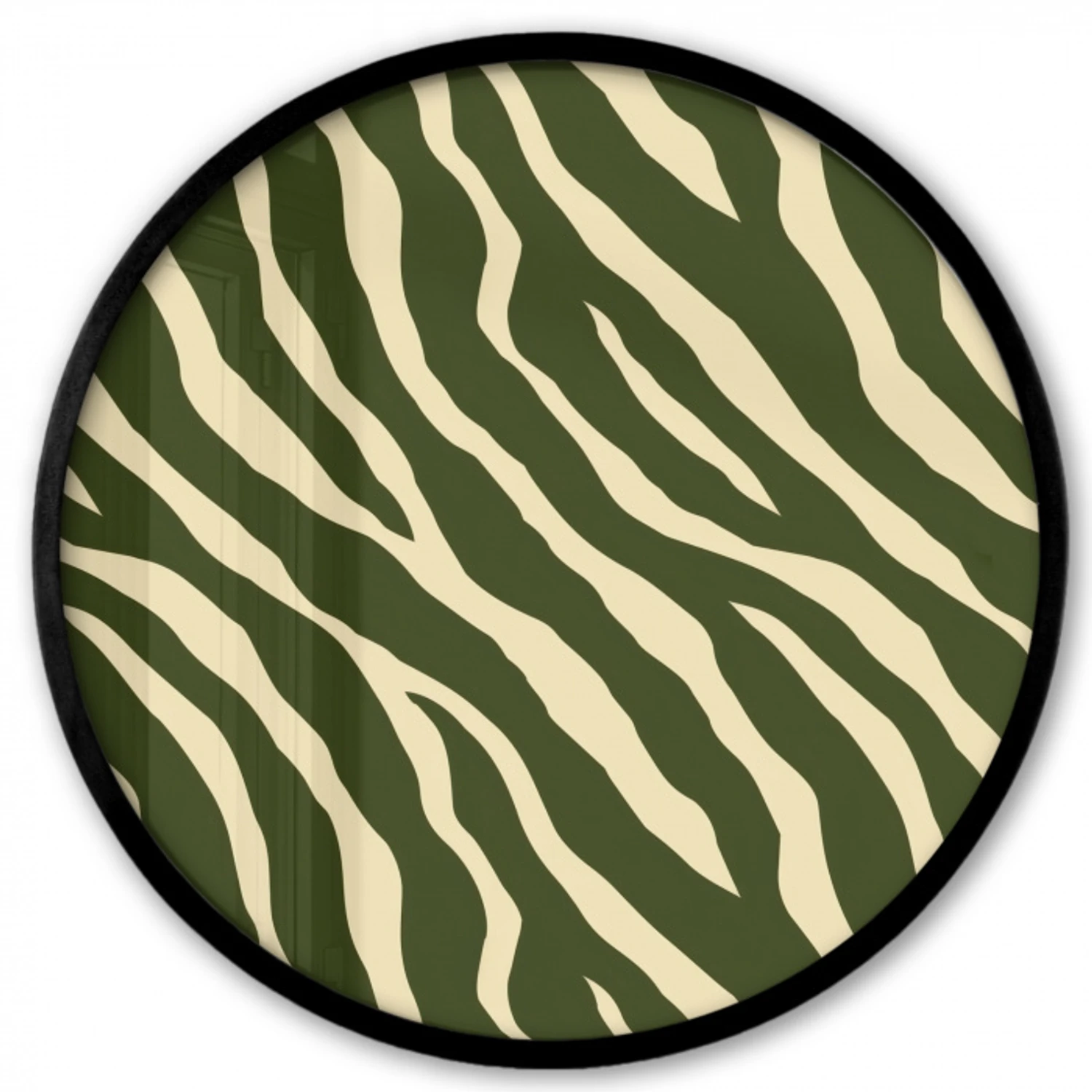 Zebra - Patroon - Groen Fotolijst rond zonder passe partout klein 856 -3d