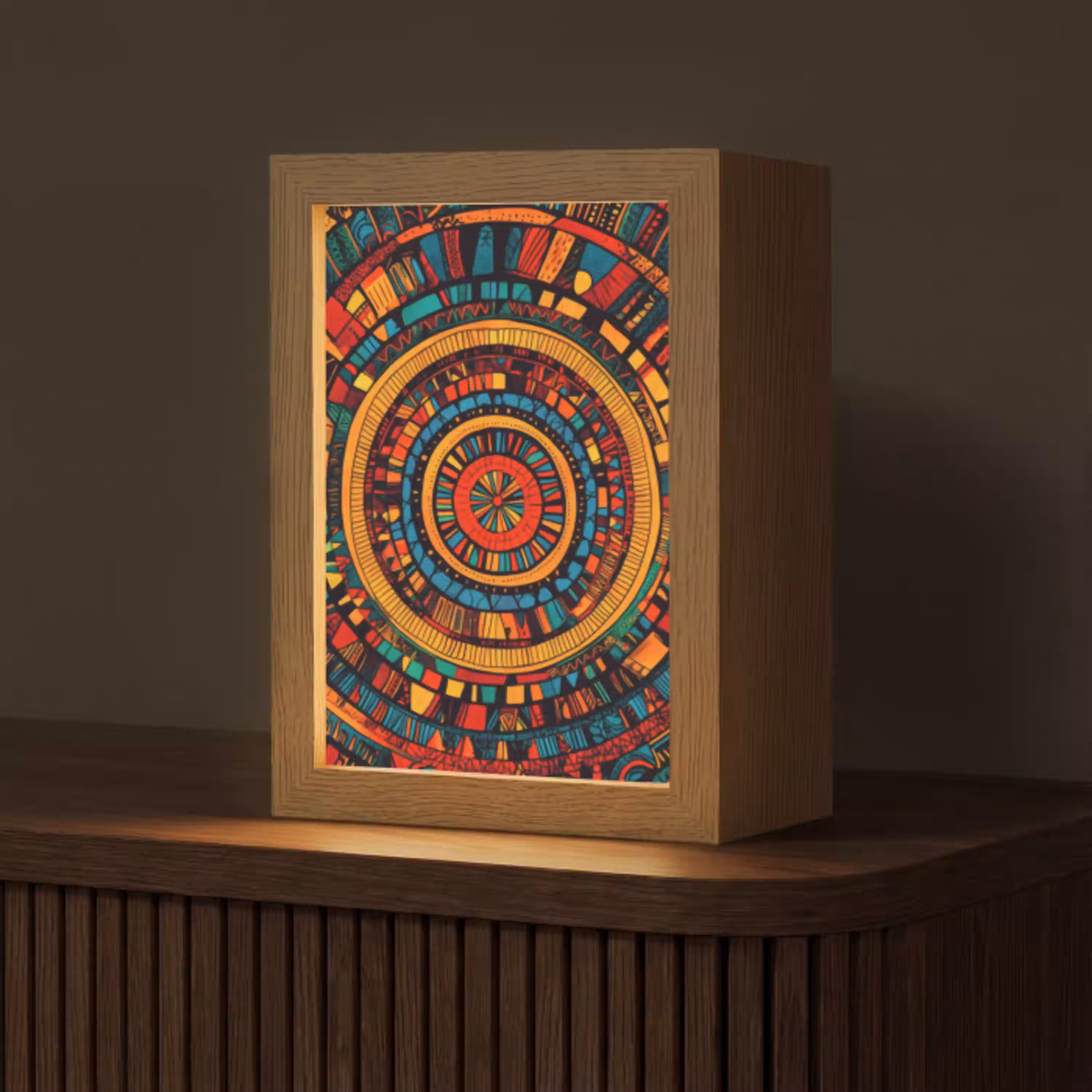 Mandala - Cirkels - Patronen Light Box met kabel (Tafellamp) klein -z3d_website