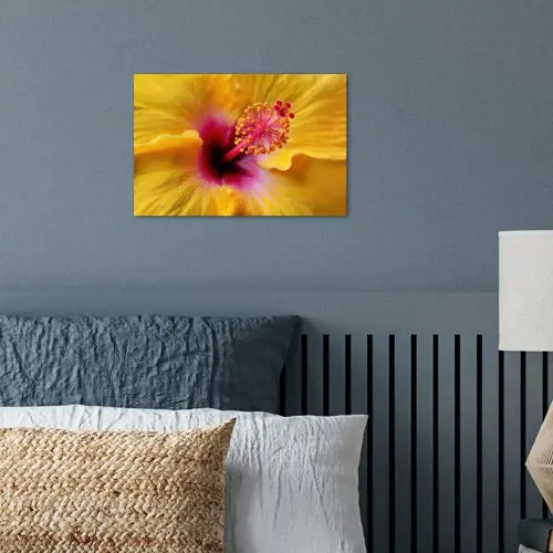 Geel - Hibiscus - Tropisch poster papier klein -sfeer2