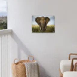 Olifant in de savanne tuinposter los doek klein -sfeer8