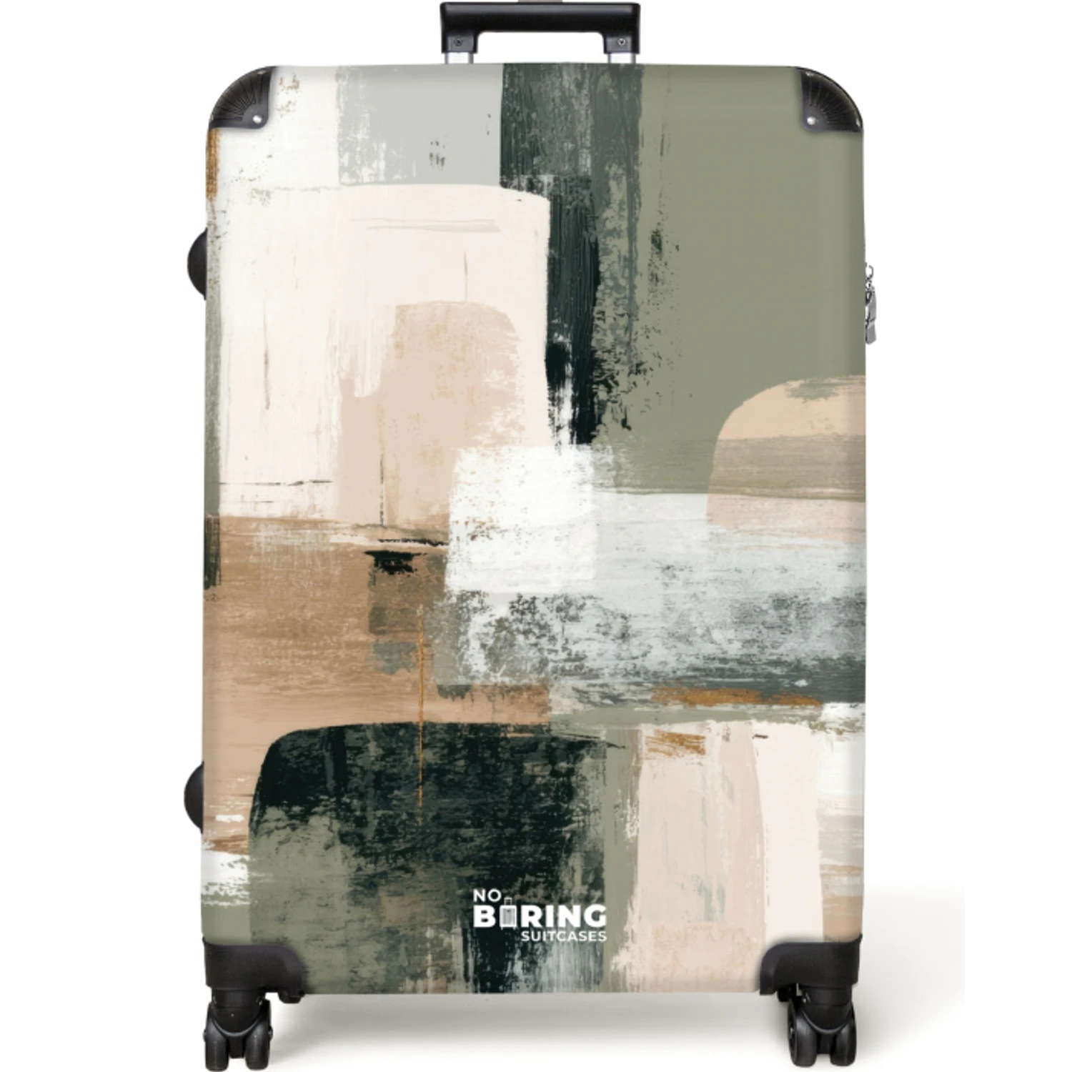 Penseelstreken - Abstract - Aardetinten NBS - Large koffer - Volwassenen Unisex groot -zzzzzzzzkaufland2