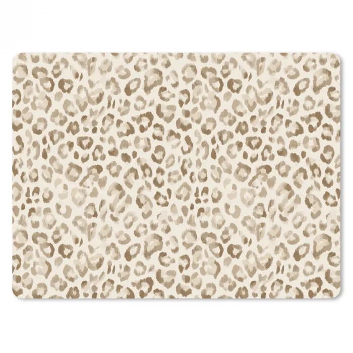 Luipaard - Klassiek - Beige muismat rubber klein 262 -3d