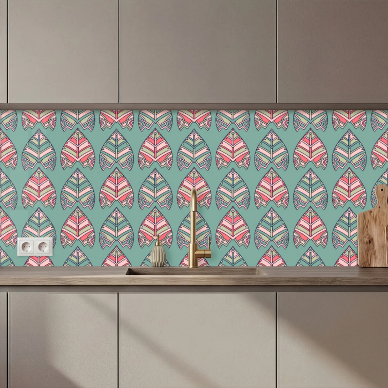 Patronen - Tribal - Retro keuken achterwand 2 middel 871 zz_3dshopping