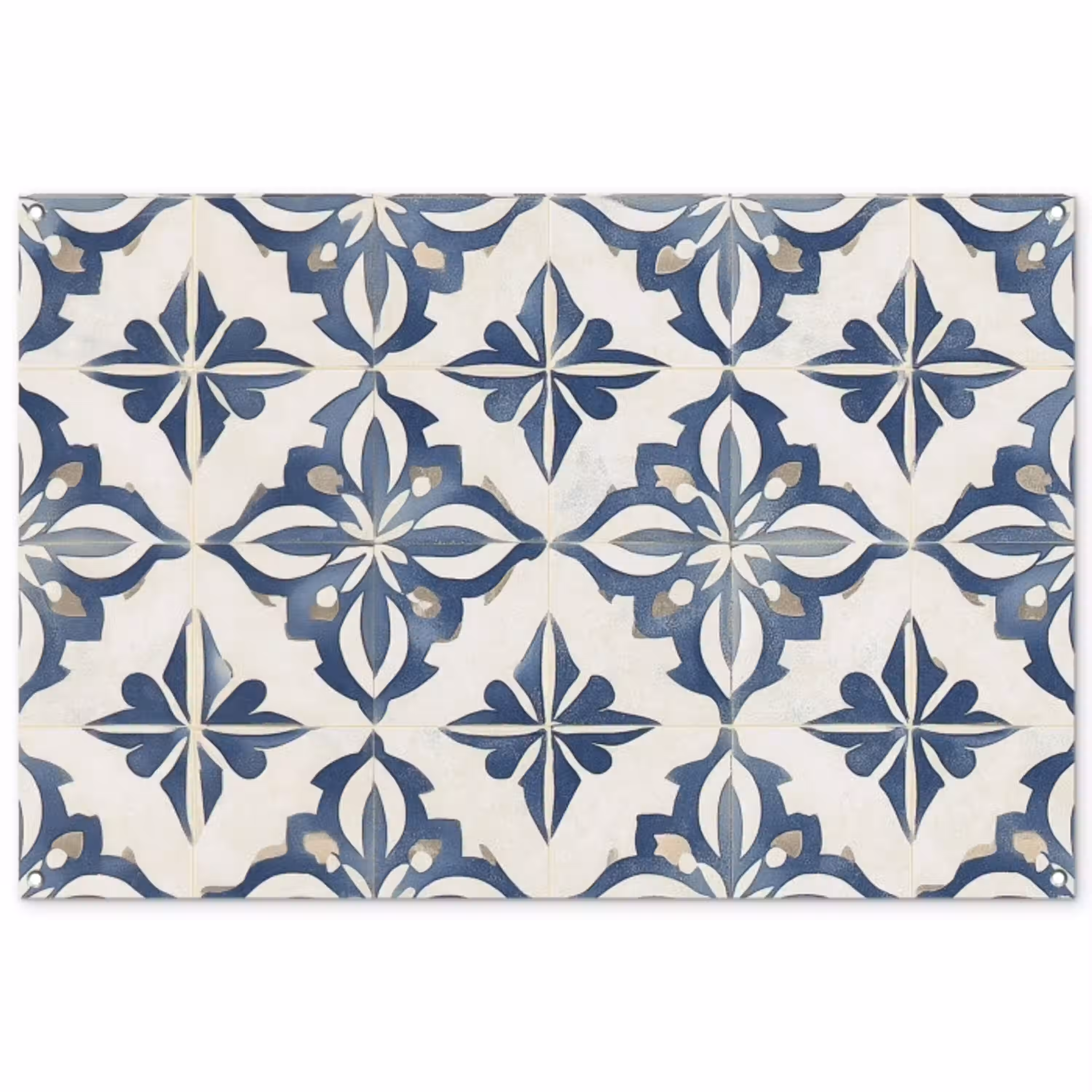 Tegels - Spaans - Patronen - Keramiek tuinposter los doek groot -3d