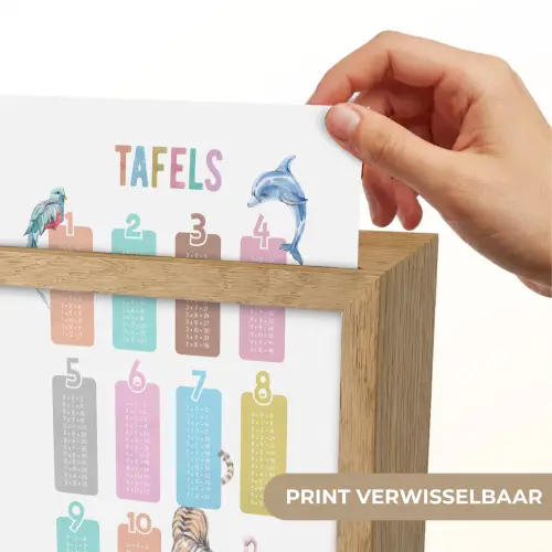Tafels van vermenigvuldiging - Leren rekenen voor kinderen - Getallen oefenen - Dieren Light Box met kabel (Kinderlampje) klein -USP_websiteprintNL