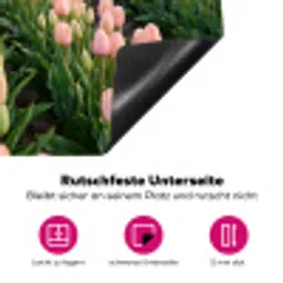 Tulpen - Landschap - Roze Inductie beschermer vinyl 3mm klein -zzzzzzz-lf-onderkant