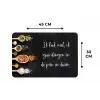 Ik gooi dingen in de pan en duim - Keuken - Quotes - Spreuken - Humor Placemat vinyl groot -specs