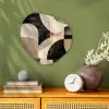 Abstract - Vormen - Modern - Beige Wandcirkel Organisch Forex 3mm klein -sfeer2