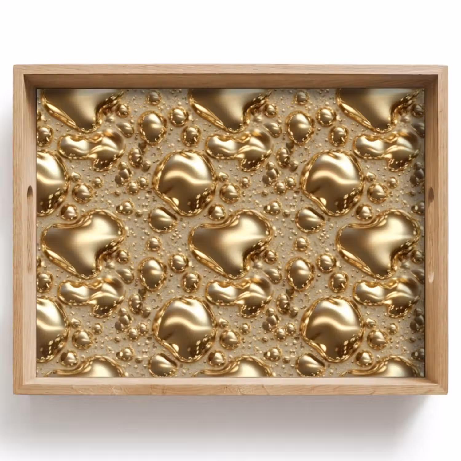 Tablett - Tröpfchen - Organisch - Gold