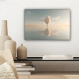 Luchtballon - Wolken - Water - Blauw canvas 2cm klein -sfeer6