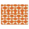 Oranje - Organische vormen - Wit muismat rubber klein 262 -3d