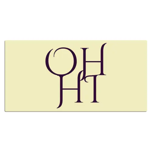 Oh hi - Geel - Monogram Muismat XXL klein -3d_leeg