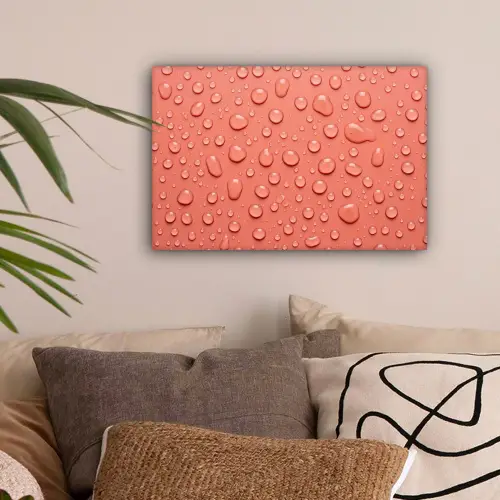 Water - Druppels - Roze canvas 2cm klein -sfeer1