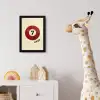 Cirkel - Zeven - Lucky - Rood fotolijst zwart zonder passe partout klein -usfeer4_kinderkamer