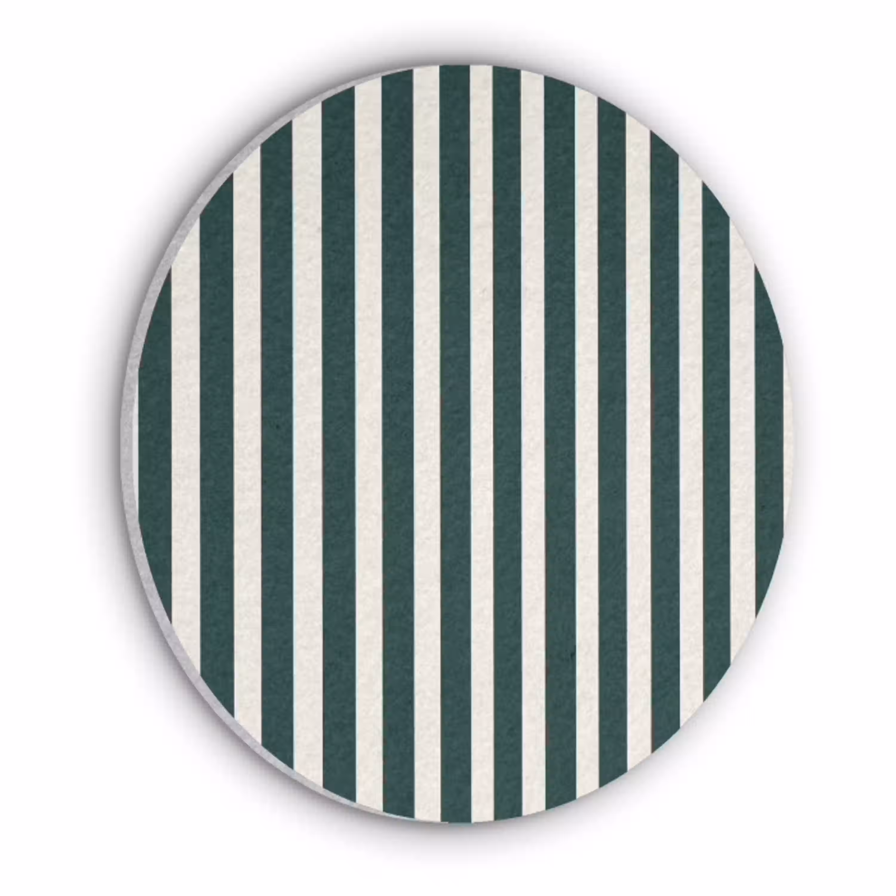 Strepen - Klassiek - Groen Akoestische PET Vilt - Rond klein 838 -3d