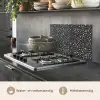 Terrazzo -  Patroon - Zwart - Wit keuken achterwand spatscherm klein 900 -usp_NL