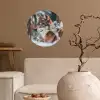 Wolf - Sneeuw - Winter - Dieren - Natuur - Sneeuw Wandcirkel behangsticker klein -sfeer1