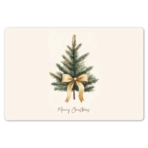 Kerstboom - Kerst - Merry Christmas - Beige Placemat vinyl groot -zzsfeer1_Kitchenyeah-website