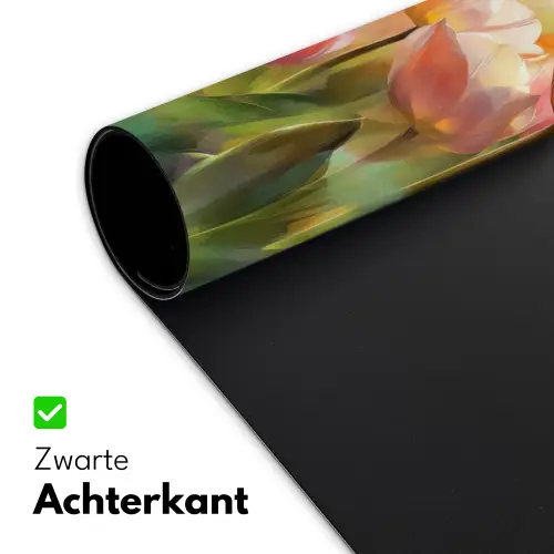 Tulpen - Sprookjesachtig - Kleurrijk Muismat XXL klein -sfeer2