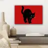 Kat - Zwart - Staart canvas 2cm klein -sfeer6