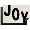 Kerst - Quote - Joy - Zwart - Feestdagen Inductie beschermer vinyl 3mm klein -3d