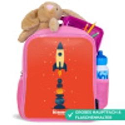 Raket - Sterren - Planeten Kinderrugzak - Roze middel -inhoud_DE