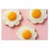 Eieren - Bloem - Roze Placemat vinyl groot -zzsfeer1_Kitchenyeah-website