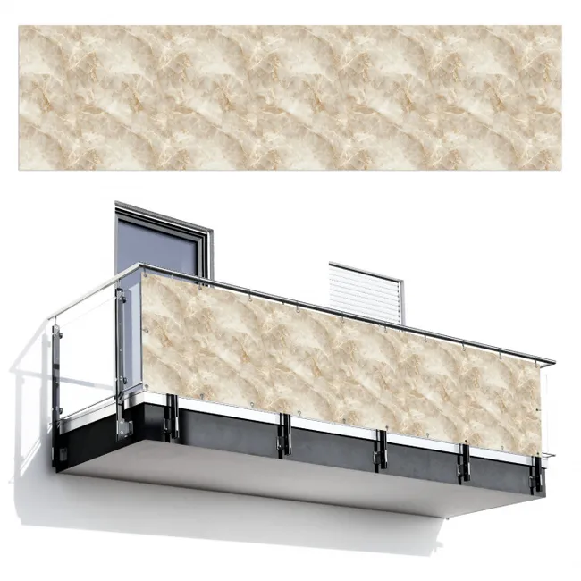 Balkonsichtschutz - Hellbeige - Onyx - Dezent