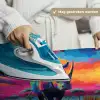 Neushoorn - Zonsondergang - Savanna - Kleurrijk Wandkleed katoen klein -sfeer9