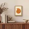 Schelp - Oranje - Ribbels Light Box met kabel (Tafellamp) klein -sfeer2