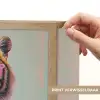 Tijger - Strik - Jasje - Roze Light Box met batterij (Wandlamp) middel -USP_websiteprintNL