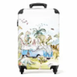 Dino safari NBS - Handbagage koffer - Kinderen Unisex middel -productfoto_recht
