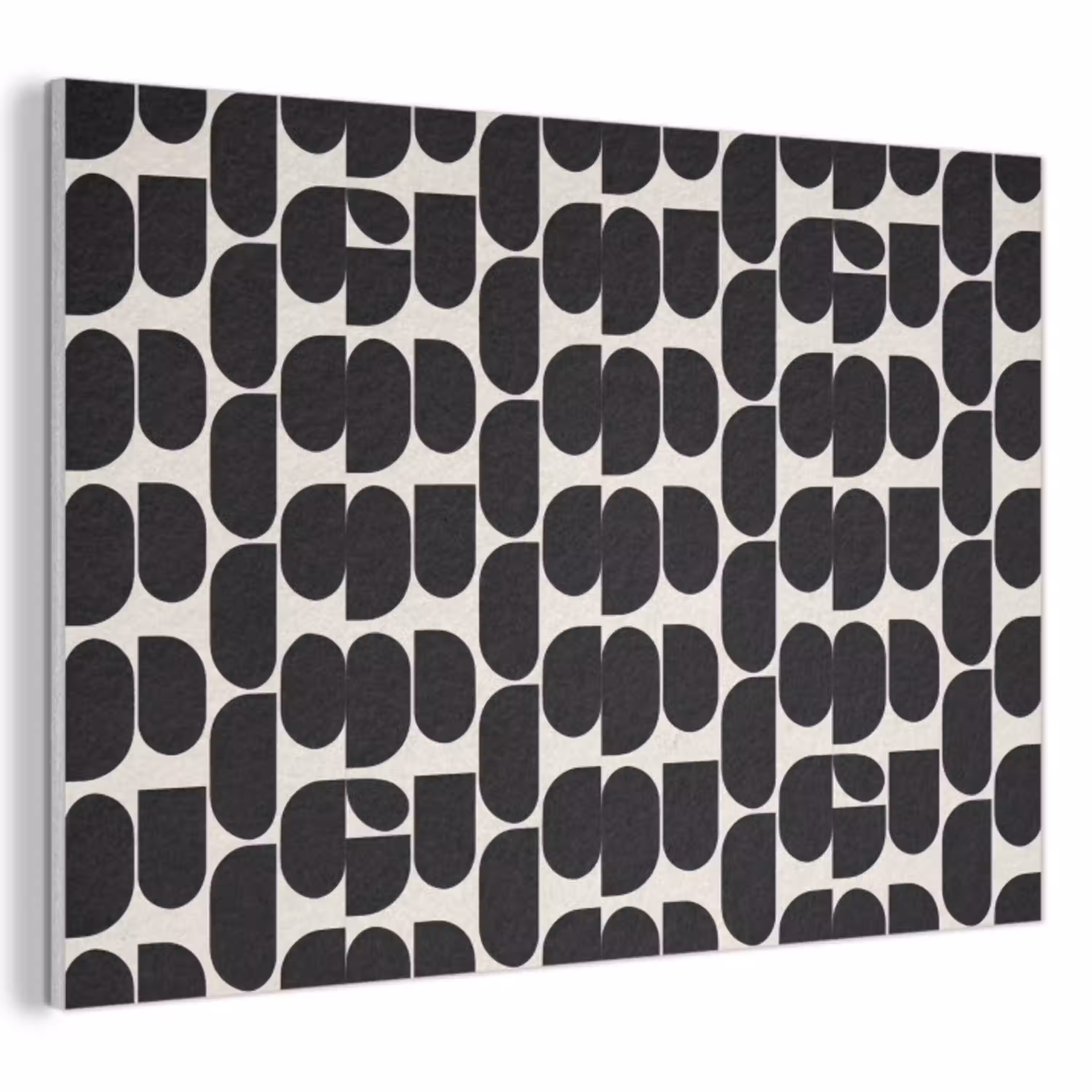 Modern - Patroon - Zwart PET vilt klein 837 -3d