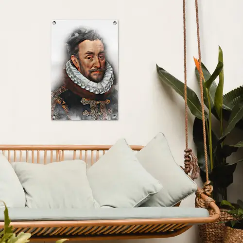 Willem van Oranje - Adriaen Thomasz - Rook tuinposter los doek klein -sfeer7