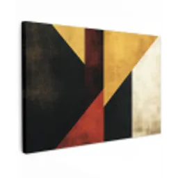 Abstract - Herfst kleuren - Goud - Vormen - Modern Tuinposter op houten frame 2 cm dik klein -3d