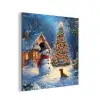 Kerstwonder - Winteravond - Kleurrijk aluminium wit klein -3d