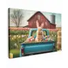 Konijn - Boerderij - Eieren Tuinposter op houten frame 2 cm dik klein -3d
