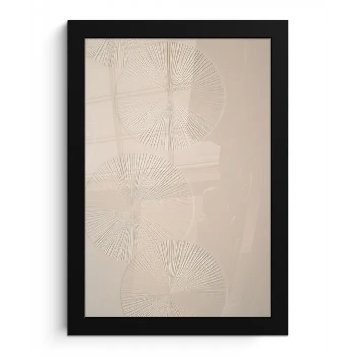 Japandi - Beige - Modern fotolijst zwart zonder passe partout klein -3d