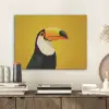 Toekan - Minimalistisch - Snavel - Oranje PET vilt klein -sfeer1