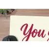 you go girl - Rood - Wit muismat rubber klein -closeup