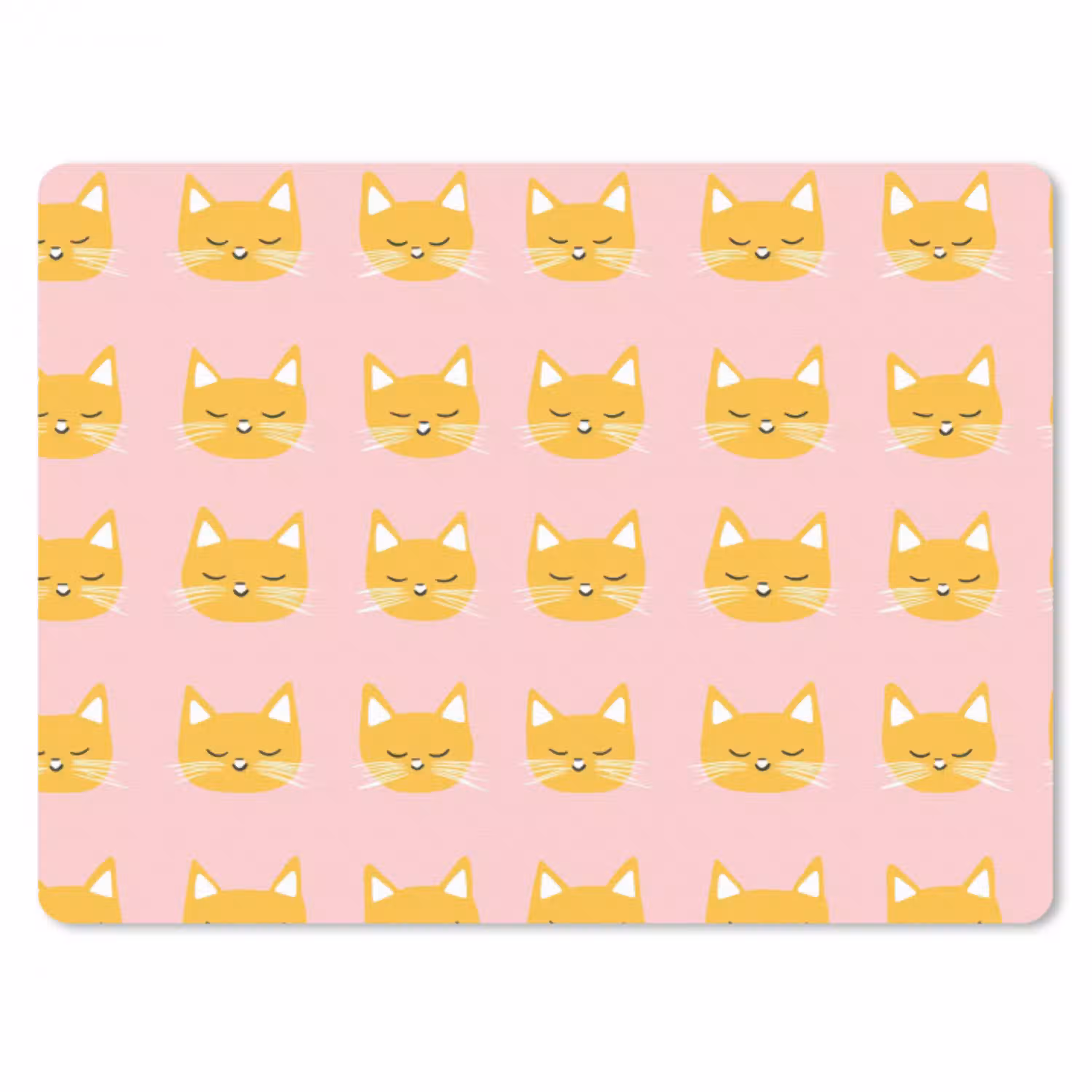 Katten - Patroon - Roze muismat rubber klein 262 -3d