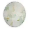 Abstract - Kunst - Wit - Groen - Modern Akoestische PET Vilt - Rond klein -3d