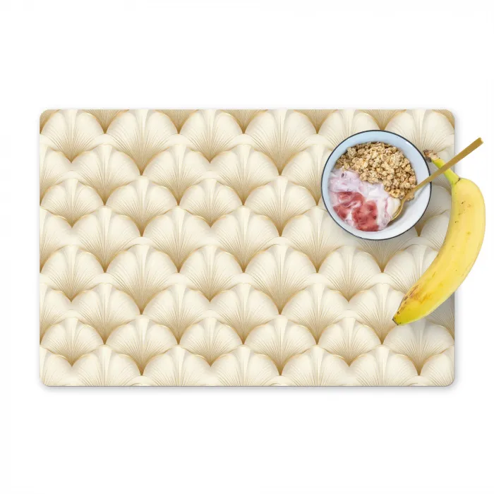 Waaier - Motief -  Goud Placemat vinyl groot 368 -zzzproduct_Kitchenyeah-website