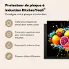 Fruit - Graffiti - Kleurrijk - Sinaasappel - Aardbei - Abstract Inductie beschermer vinyl 3mm middel -usfeer2_FR