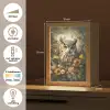 Uil - Vogels - Bloemen - Natuur Light Box met kabel (Tafellamp) klein -USP_NL
