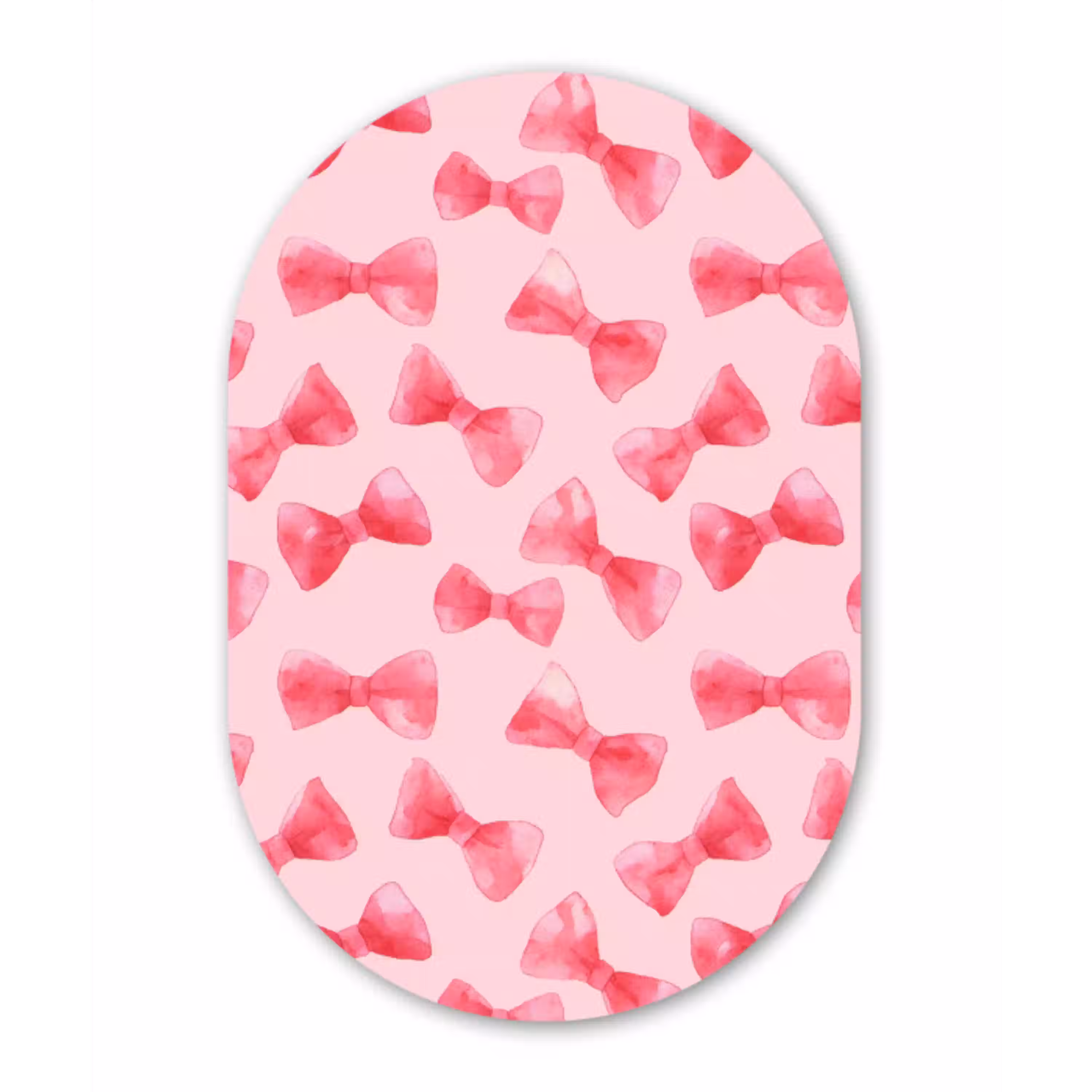 Strikken - Aquarel - Roze Wandcirkel Ovaal Aluminium middel 839 -3d
